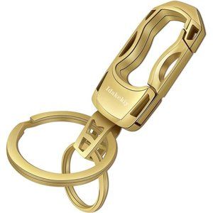 Idakekiy Heavy Duty Key Chain with 2 Key Rings Carabiner Car Key Chains Organize